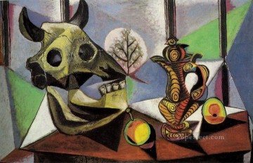 Naturaleza muerta con calavera de toro 1939 Pablo Picasso Pinturas al óleo